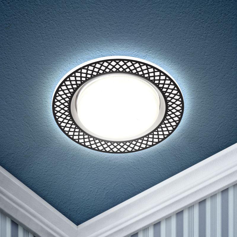 Рекомендуем купить Светильник точечный KL79 WH/BK 13Вт GX53 220В круглый бел./черн. ЭРА Б0037361