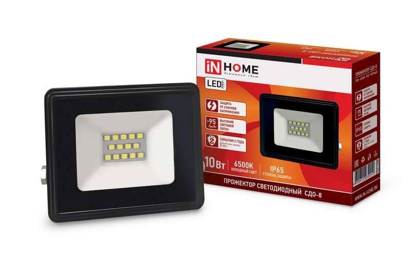 Рекомендуем купить Прожектор светодиодный СДО-8 20Вт 230В 6500К 1900лм IP65 IN HOME 4690612030029