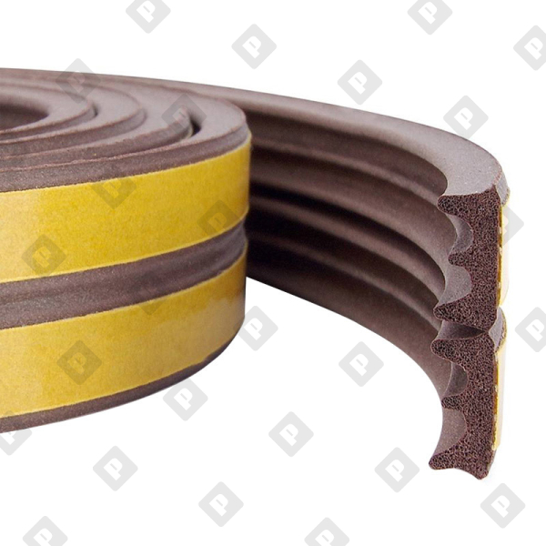 Уплотнитель сдвоенный типа Е, коричневый, 1 пог.м - №1