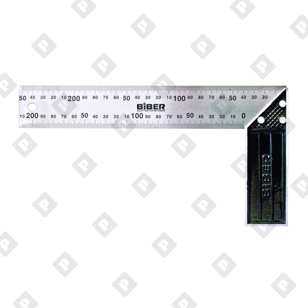 Угольник столярный Biber 40630 ПРОФИ 300 мм, с гравировкой - №1