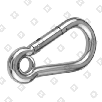 Карабин пружинный с кольцом ART 8250 6x60, нерж. сталь A4 - №1