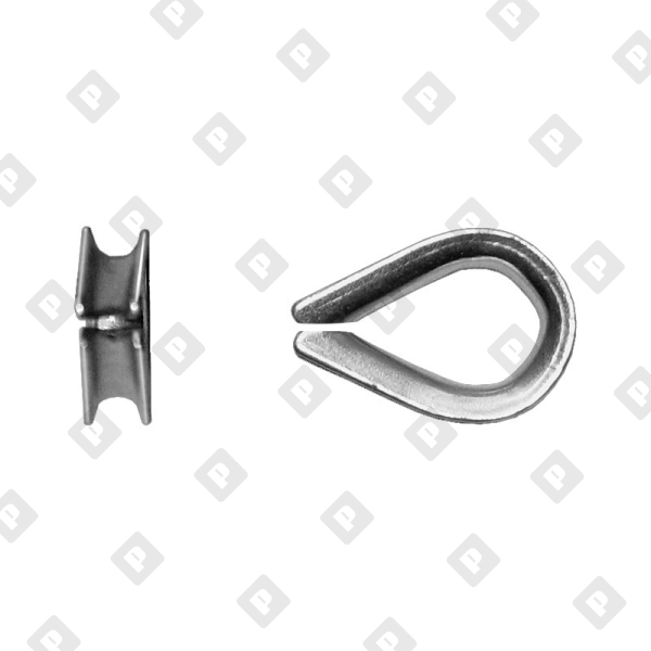 Коуш DIN 6899 для троса Ø10мм, оц. сталь - №3