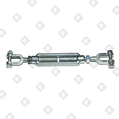 Талреп грузовой открытый с контргайками 1 1/2" x 24" вилка-вилка 9,63 т, оц. сталь - №3
