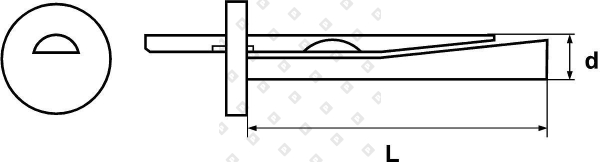 Анкер-клин 6х60, жёлтый цинк - №2
