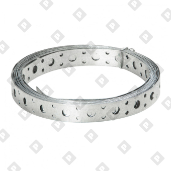 Лента монтажная перфорированная LP 17х0.55 (25 м) прямая для вентиляции, оц. сталь - №1