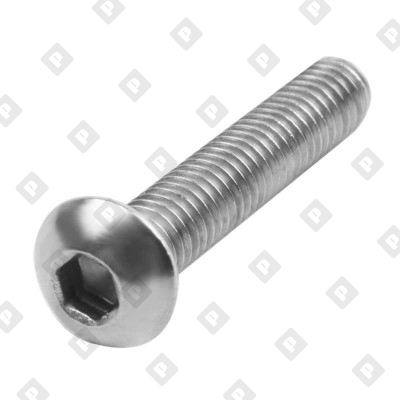 Винт ISO 7380-1 М8x30 с полукруглой головкой, шлиц шестигранник HEX, кл. пр. 10.9, оц. сталь - №1