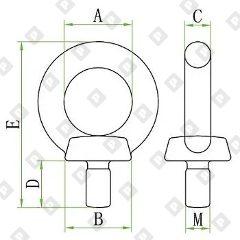Рым-болт DIN 580 M42, оц. сталь - №2