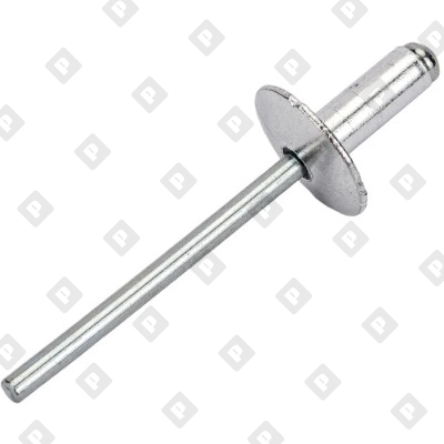 Заклепка вытяжная открытая 3,2x12 с увеличенным бортом 9,5 мм, алюминий / оц. сталь - №1