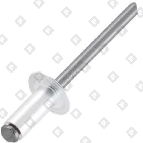 Заклепка вытяжная открытая 6x10 со стандартным бортом, алюминий / сталь - №1