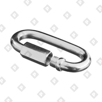 Карабин винтовой Ø6мм, оц. сталь - №1