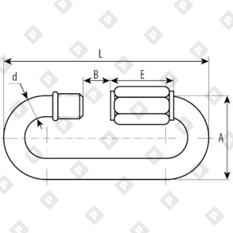 Карабин винтовой удлиненный ART 8838 4x53, нерж. сталь A4 - №2