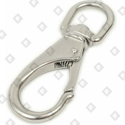 Карабин зацепной с вертлюгом ART 8257 16 мм, нерж. сталь A4 - №3