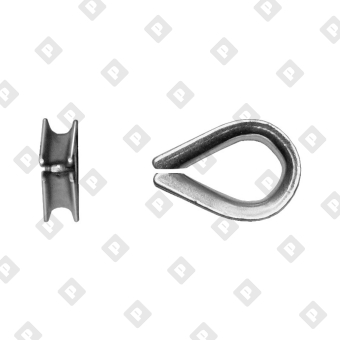 Коуш DIN 6899 для троса Ø24мм, оц. сталь - №3