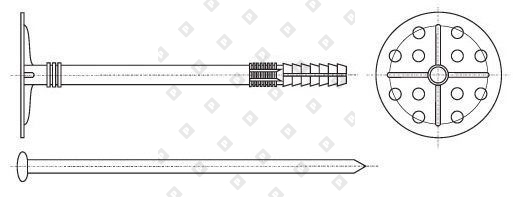 Дюбель-гриб 10х200 для теплоизоляции - №2
