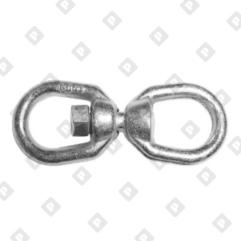 Вертлюг 32мм петля-петля, оц. сталь - №2