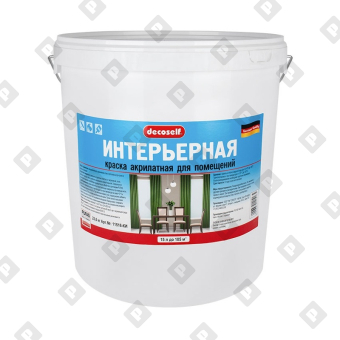 Краска интерьерная Pufas Decoself белая, мороз. (15 л) - №1