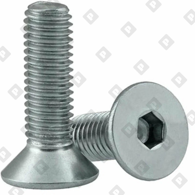 Винт DIN 7991 M10x35 с потайной головкой и внутренним шестигранником, кл. пр. 10.9, оц. сталь - №1