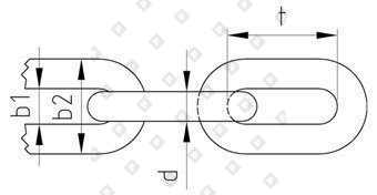 Цепь короткозвенная DIN 766 Ø10x28, нерж. сталь A4 - №3