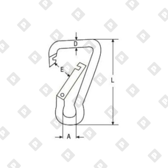 Карабин ассиметричный ART 814841 8x80, нерж. сталь A4 - №2