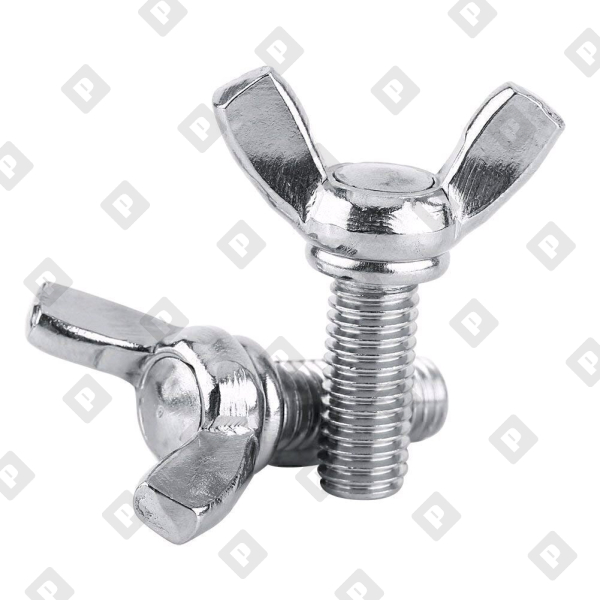 Винт DIN 316 M6x50 барашковый с прямыми лепестками американской формы, кл. пр. 4.8, оц. сталь - №1