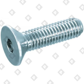 Винт DIN 7991 M5x16 с потайной головкой и внутренним шестигранником, кл. пр. 10.9, оц. сталь - №3